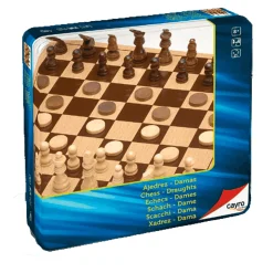 Ajedrez - Damas Caja Metálica | Juego de Mesa