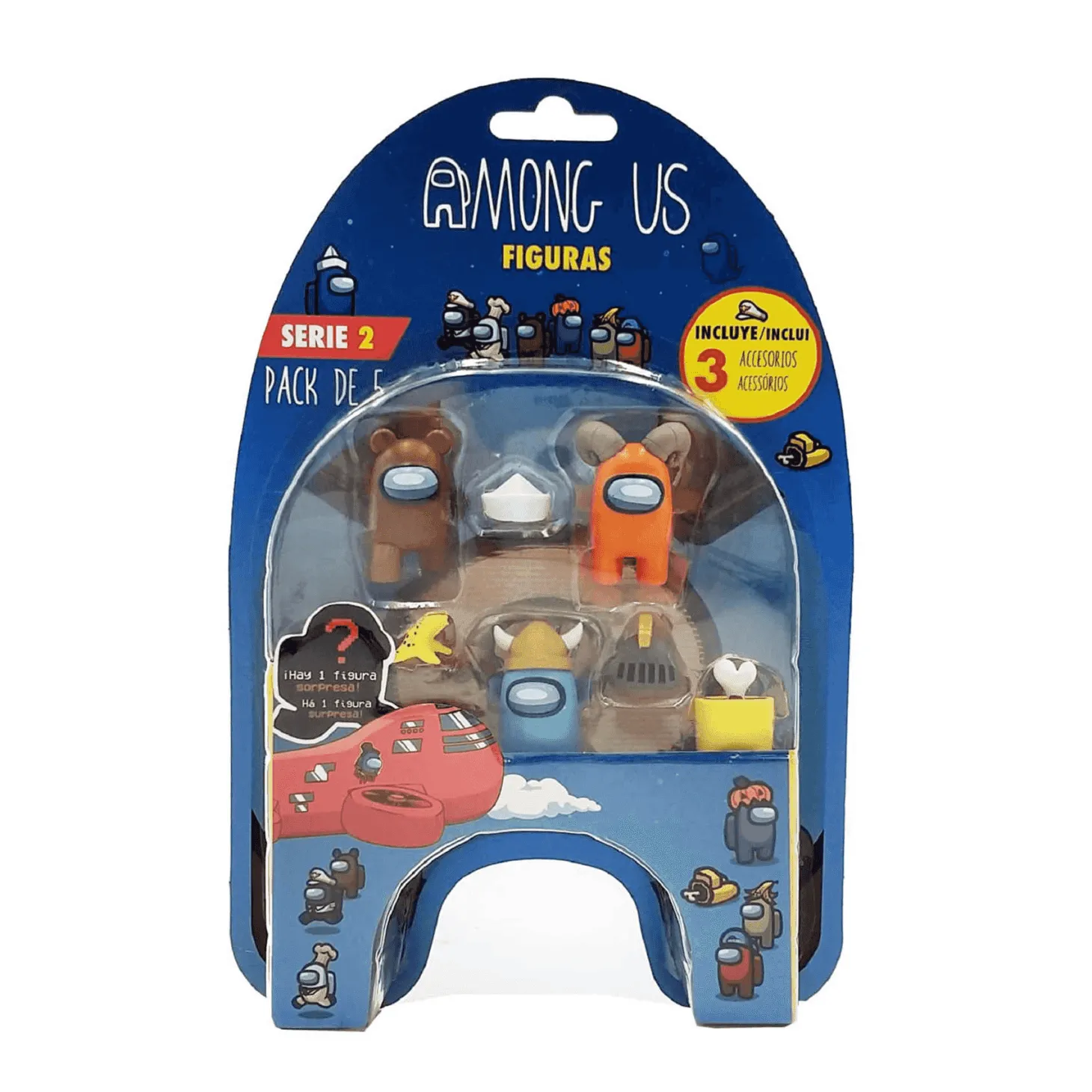 Among Us Serie 2 Pack 5 En Blister Diferentes Modelos