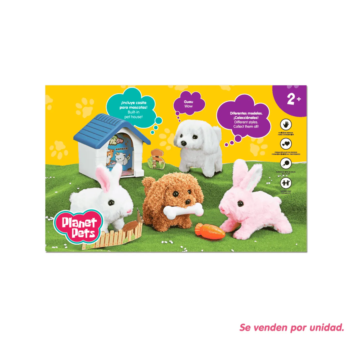 Animalito andador con casita Peluche Infantil Modelo Surtido