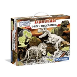 Arqueojugando Talla Rex+Triceratops Fluoresc