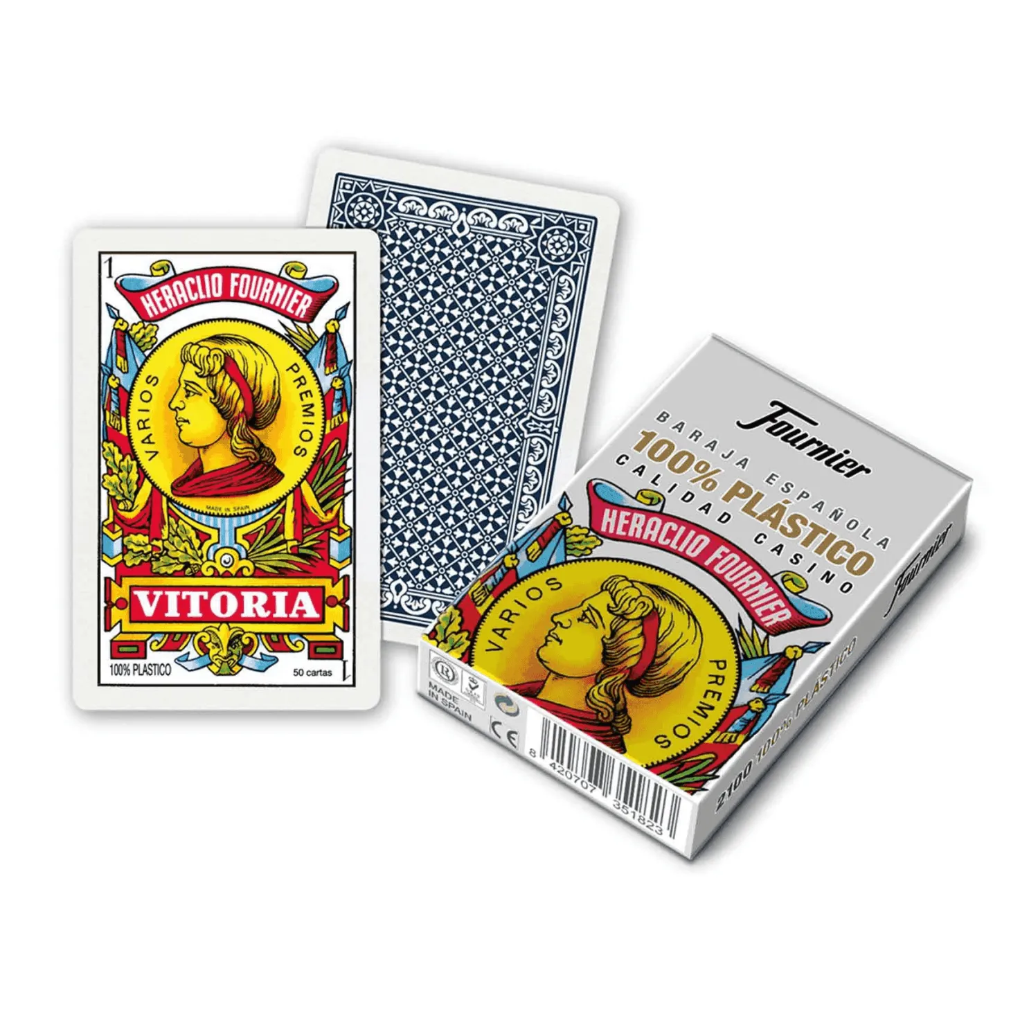 Baraja española de 50 cartas de Plástico