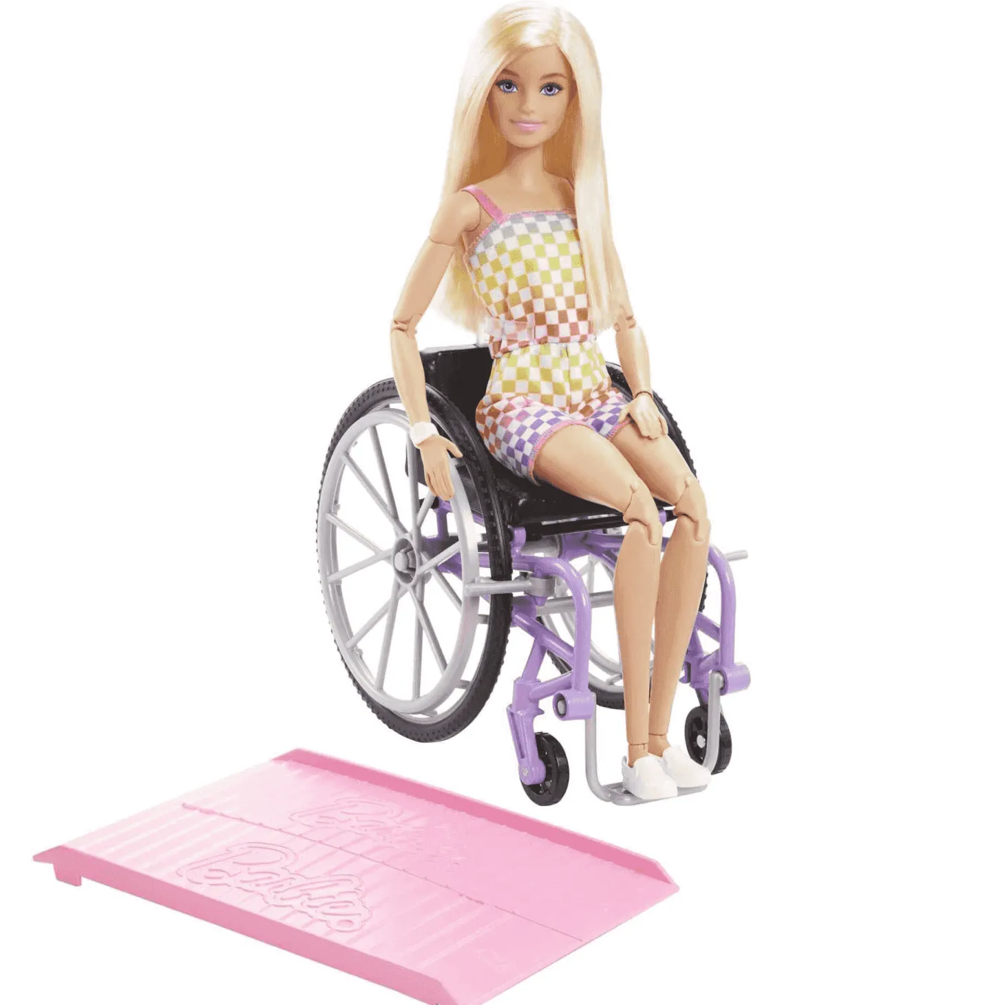Barbie Fashionista Muñeca Rubia con Silla de Ruedas
