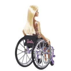 Barbie Fashionista Muñeca Rubia con Silla de Ruedas