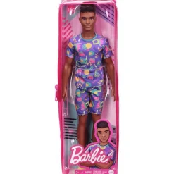 Barbie Ken Fashionista Muñeco con Pelo Afro y Estampados Geométricos
