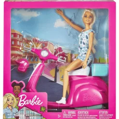 Barbie Moto Rosa con Muñeca 3 años