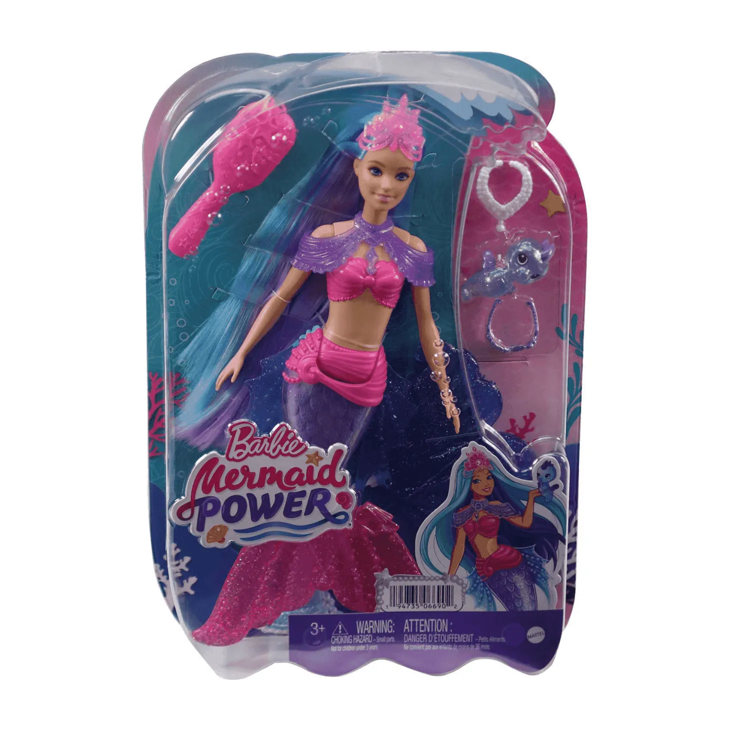 Barbie Muñeca Sirena Mermaid Power Malibu 3 años