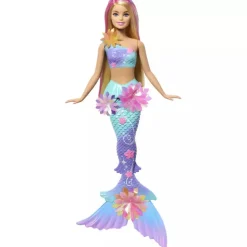 Barbie Muñeca Sirena Rubia Mágica de Flores