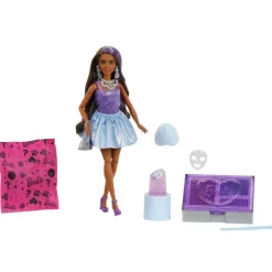 Barbie Party Unboxed Glam Party – Muñeca con 10 sorpresas y cambio de color