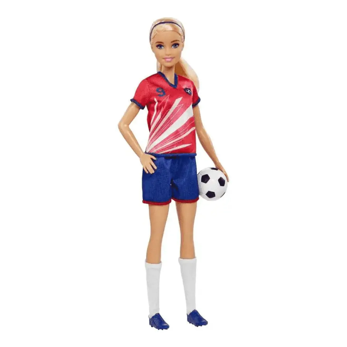 Barbie Profesiones Futbolista Camiseta roja - Juguete de Barbie