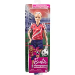 Barbie Profesiones Futbolista Camiseta roja - Juguete de Barbie