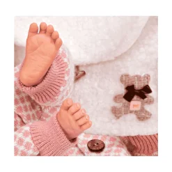 Bebé Reborn Arias 40 cm Manuela rosa con bolso