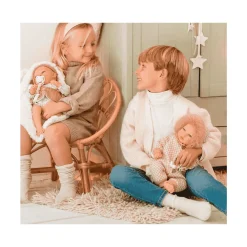 Bebé Reborn Arias 40 cm Manuela rosa con bolso