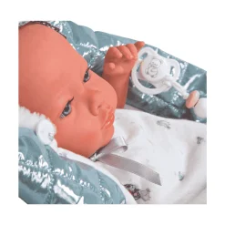 Bebé Reborn Borja gris con Manta 38 cm