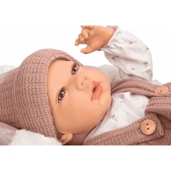 Bebé Reborn Sandra rosa con manta