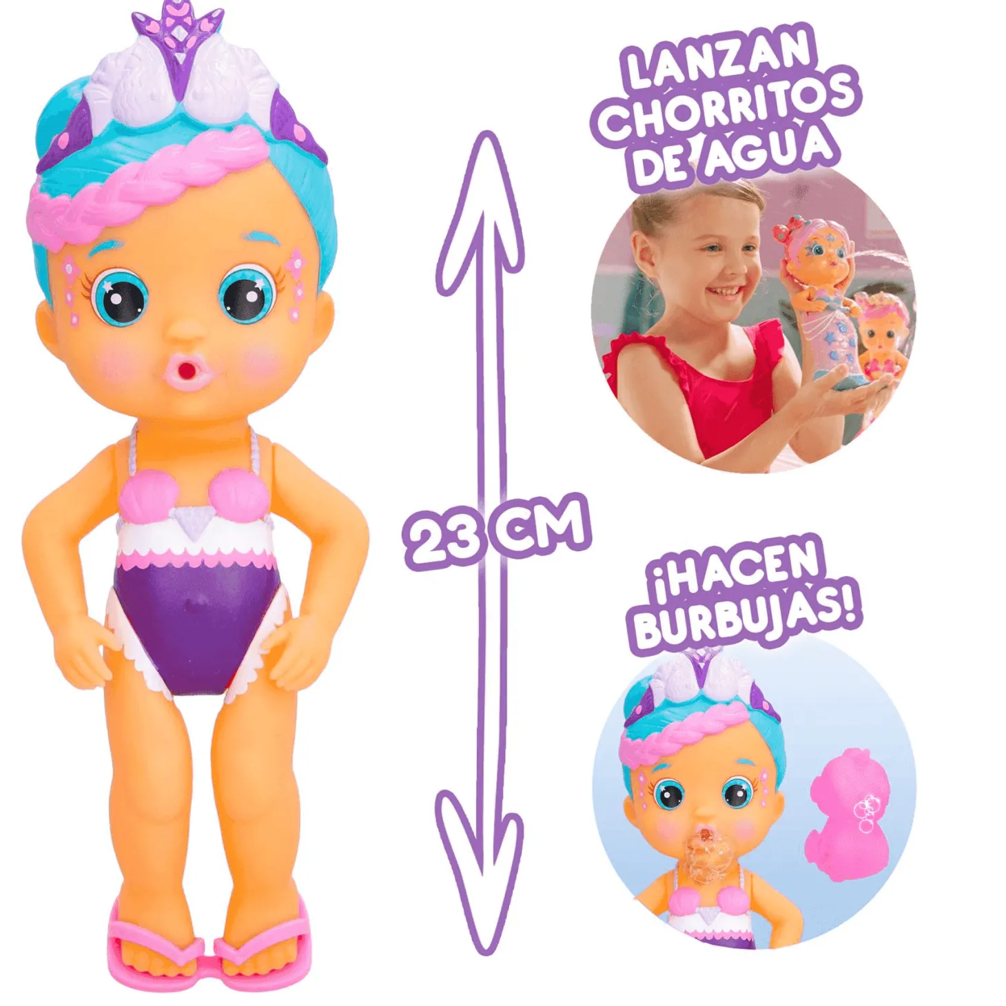 Bloopies Mermaids Magic Tail W2 Nelly Muñeca IMC