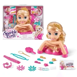 Busto de Peinado Sparkle Girlz Styling Princess – 50 accesorios
