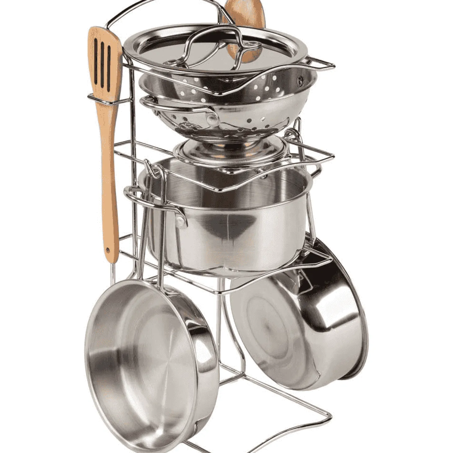 Cacerolas Inox Role Planet – Set de cocina infantil Super Chef 8 piezas (3+)
