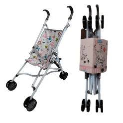 Carrito para muñecos PEQUEBEBE plegable