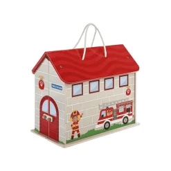 Casa Madera Maletin Estación Bomberos | Petit Planet