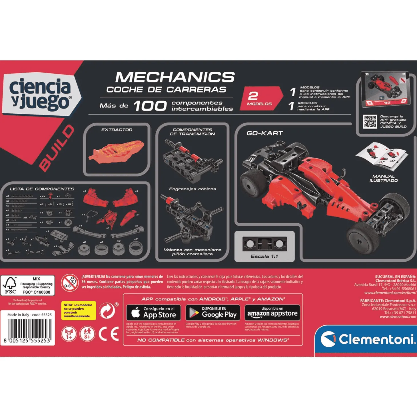 Clementoni Mechanics - Coche de Carreras