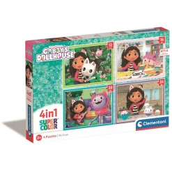 Clementoni Puzzle 4 En 1 Casa De Muñecas De Gabby