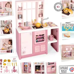 Cocina Loft Rosa Interactiva Smoby