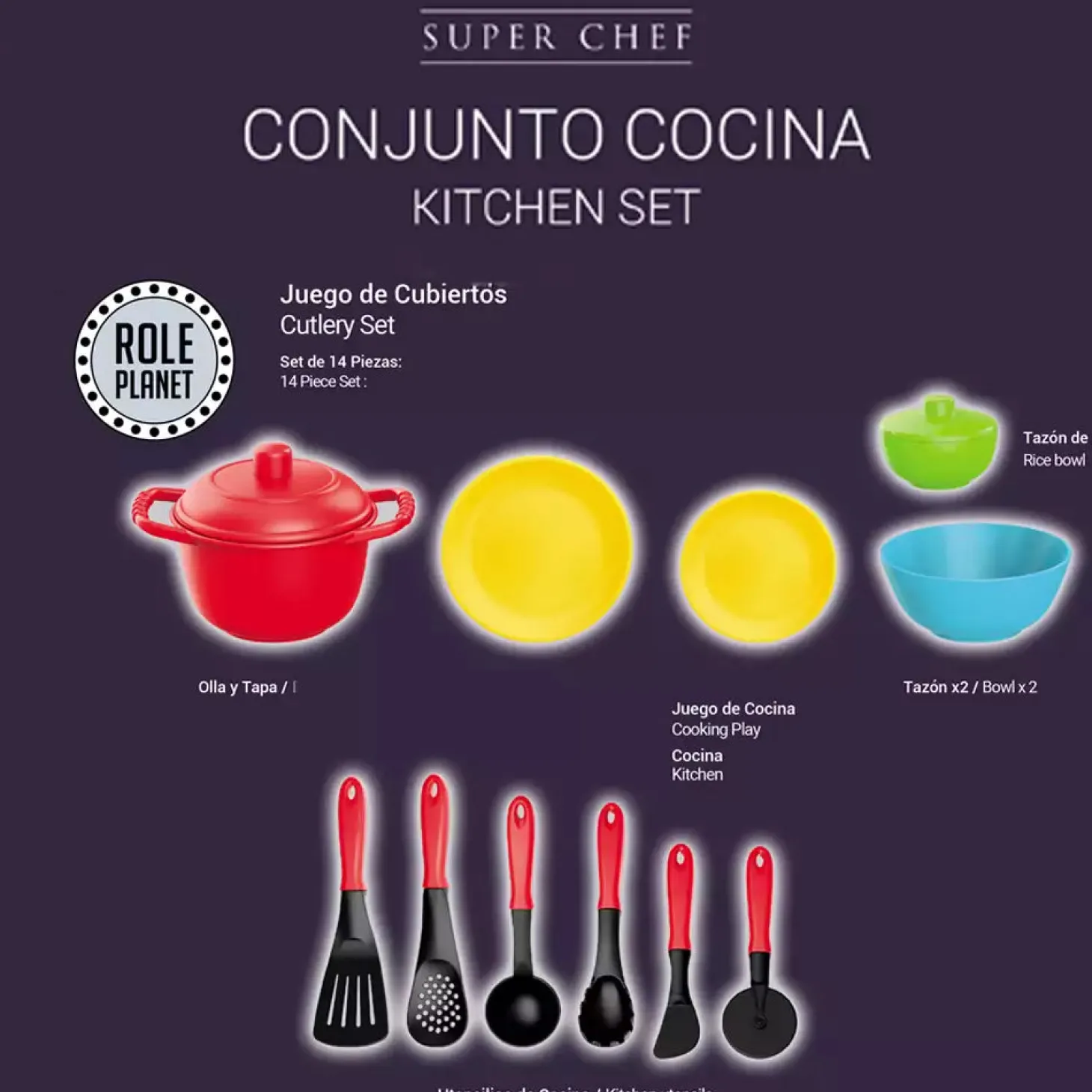 Cocina Super Chef 14 piezas Role Planet