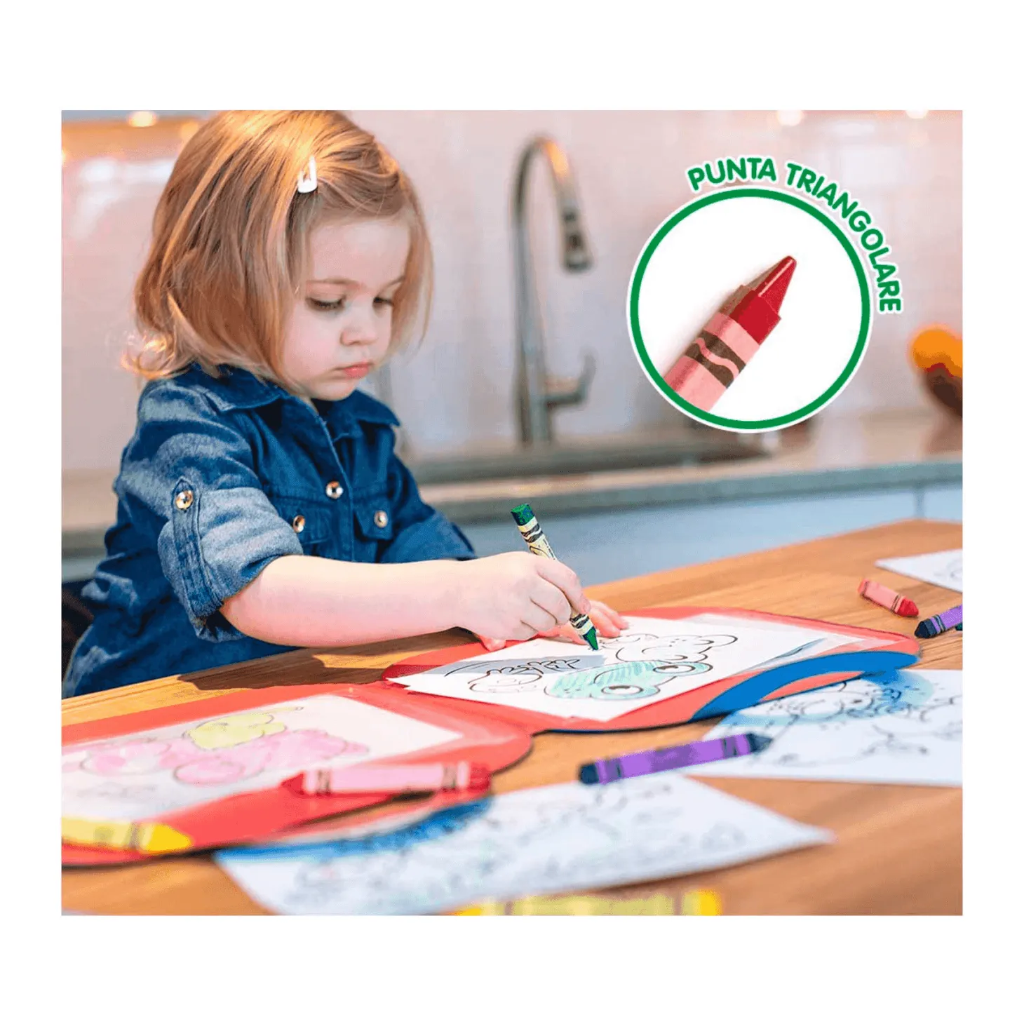 Crayola 16 Ceras Triangulares Lavables Mini Kids