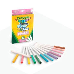 Crayola 12 Rotuladores Super Punta Lavables Colores pastel