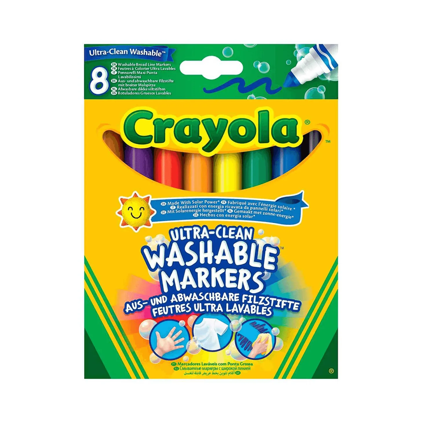 Crayola 8 Rotuladores Ultralavables Maxi Punta
