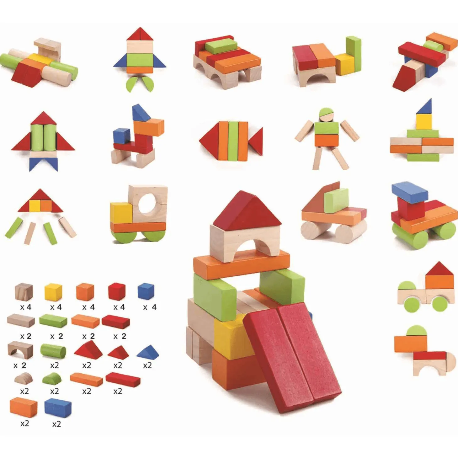 Cubo 50 bloques | Maderas