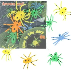 Dino World arañas que brillan en la oscuridad