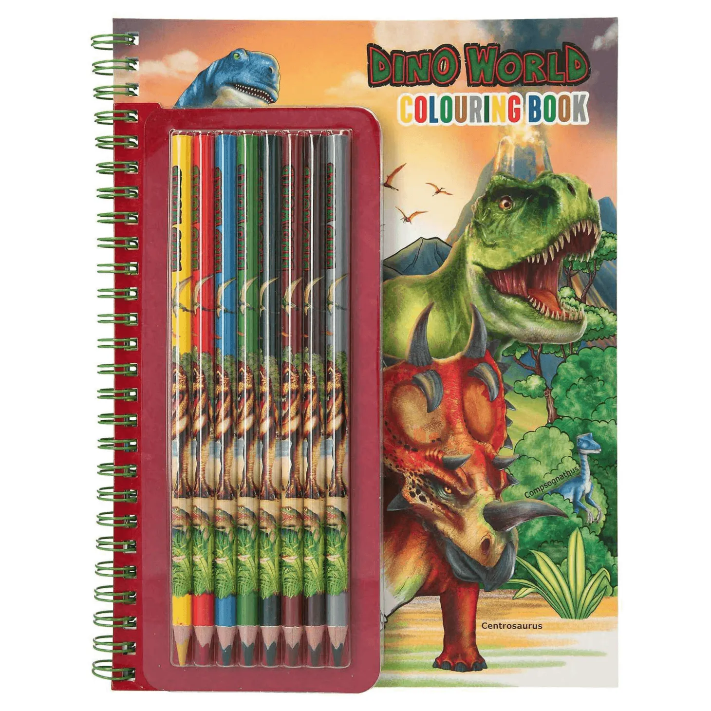 Dino World Libro De Colorear Con Lápices