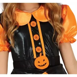 Disfraz Bruja Calabaza Purpurina Infantil T. 3-4