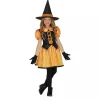 Disfraz Bruja Calabaza Purpurina Infantil T. 7-9