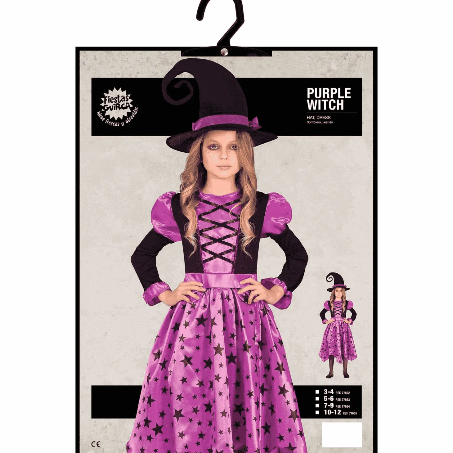 Disfraz Brujita Lila Estrellas 7-9 Años