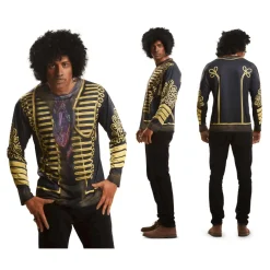 Disfraz Camiseta Hombre Jimi Hendrix Talla S