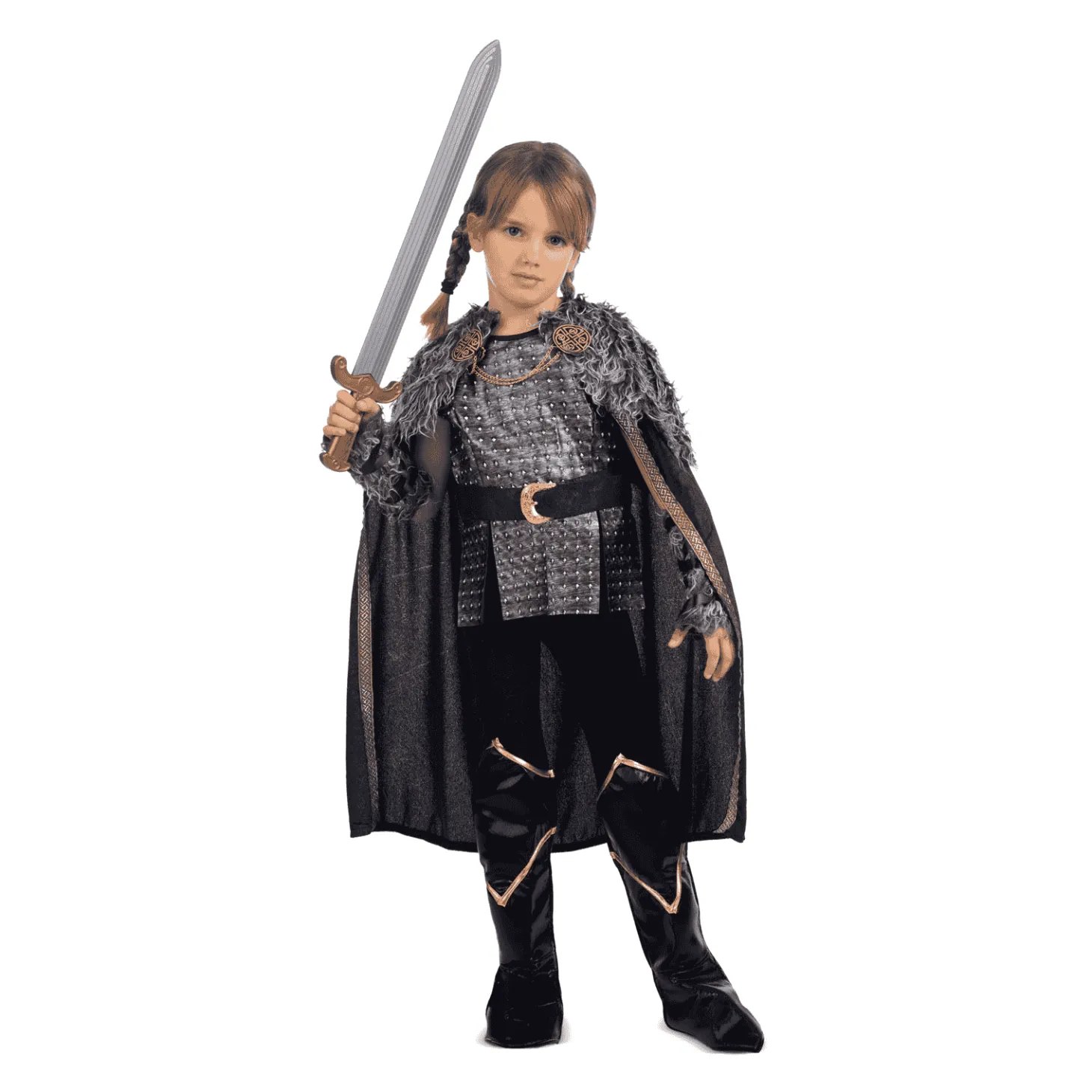 Disfraz de Dama vikinga 5-6 años infantil