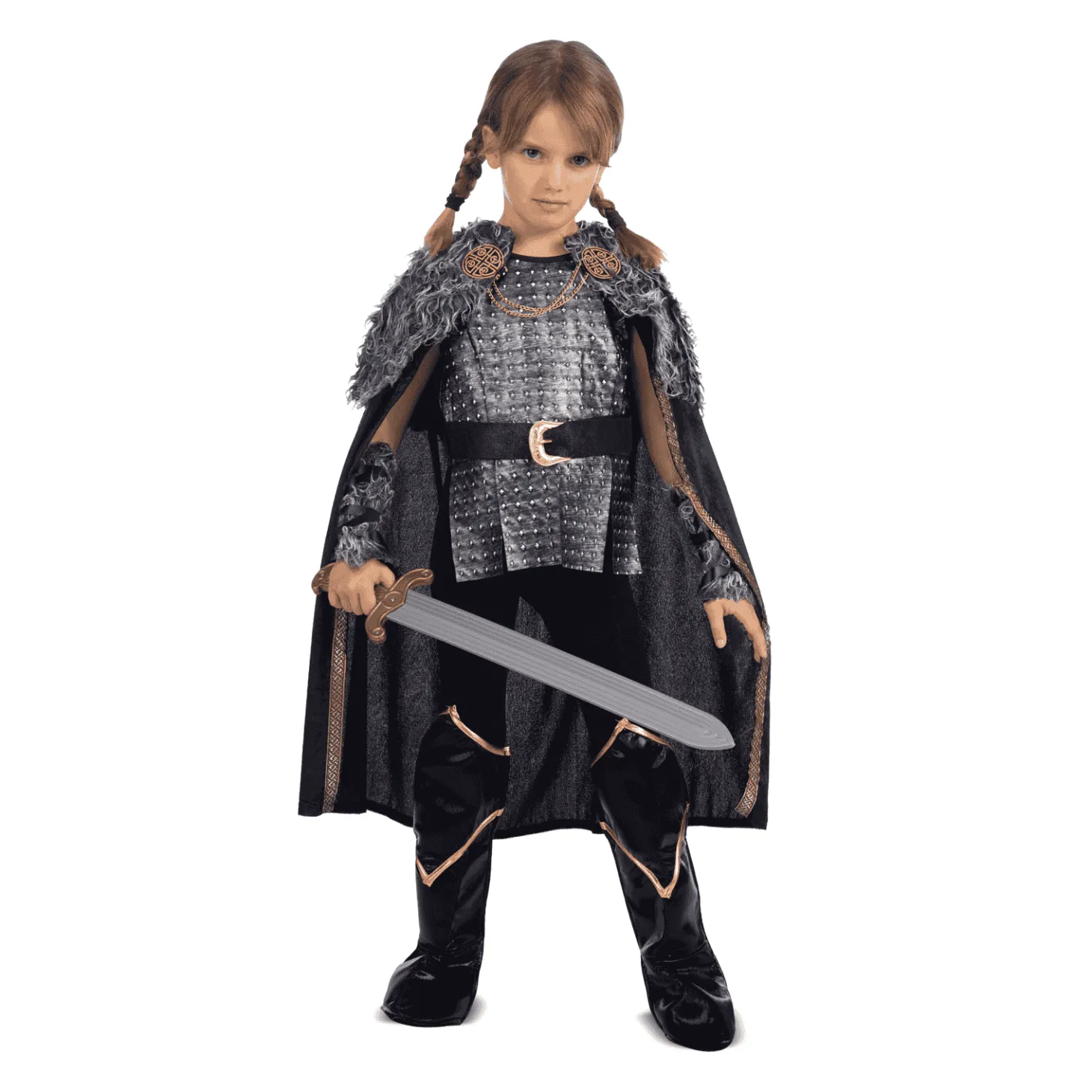 Disfraz de Dama vikinga 10-12 años infantil