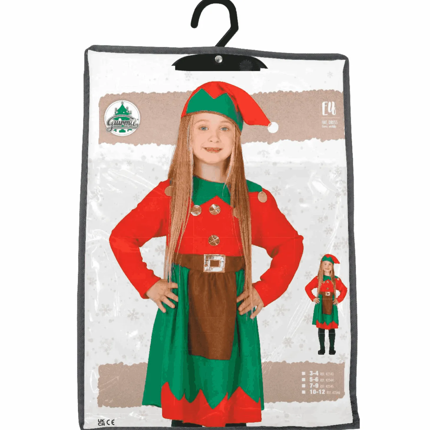 Disfraz de Elfa Infantil - Talla 3 a 4 Años