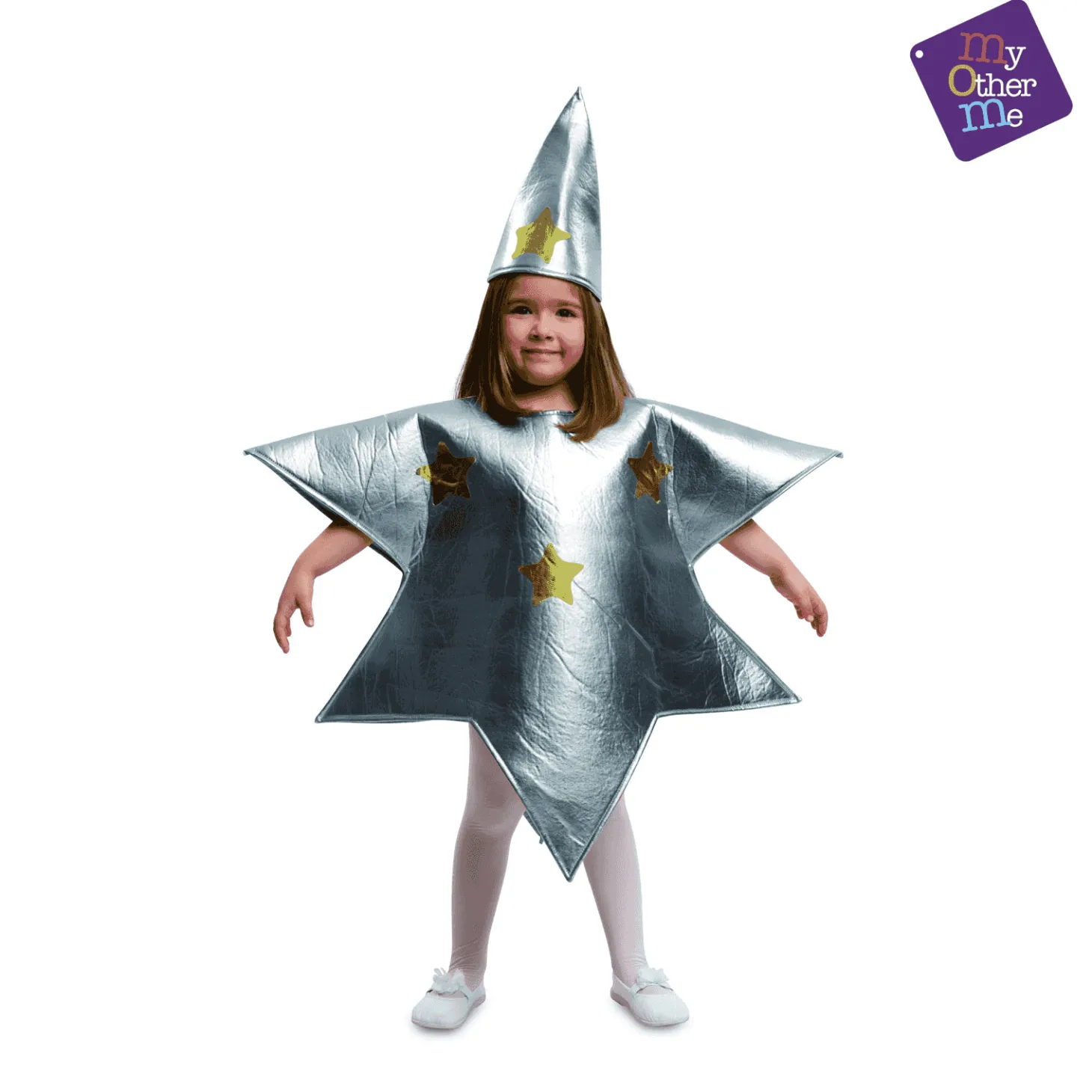 Disfraz de Estrella plateada 7-9 años infantil