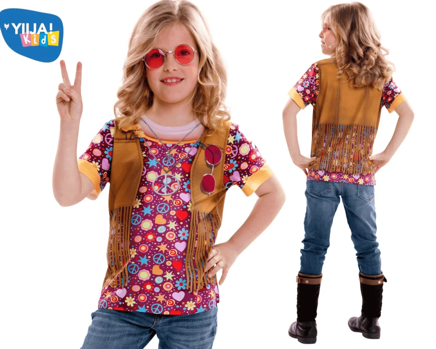 Disfraz de Hippie girl 4-6 años infantil