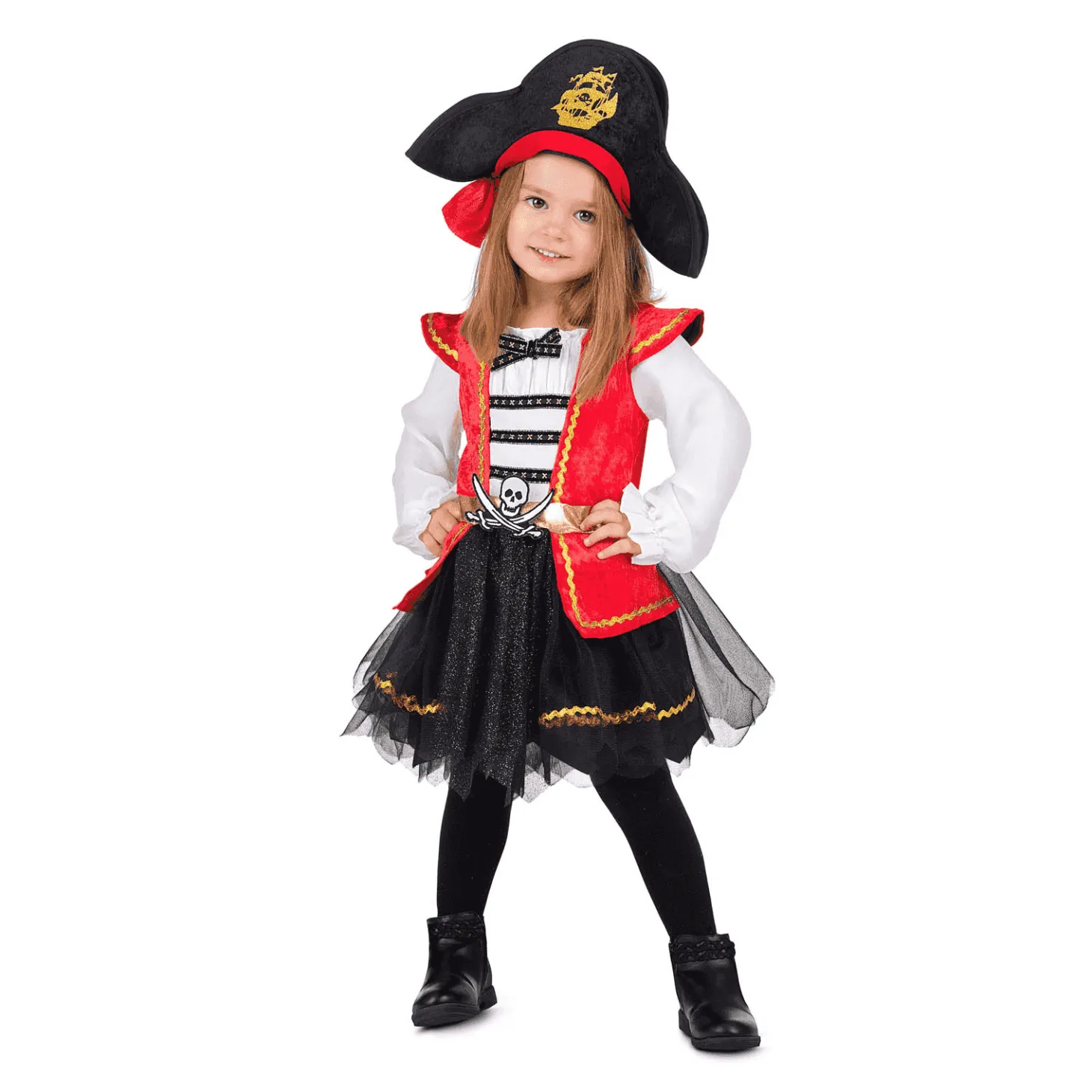 Disfraz de Pirata caribeña 3-4 años infantil