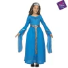 Disfraz de Princesa medieval azul 5-6 años infantil