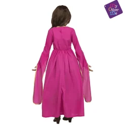 Disfraz de Princesa medieval rosa 7-9 años infantil