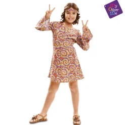 Disfraz de Psychedelic hippie 10-12 años infantil