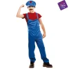 Disfraz de Red super plumber 10-12 años infantil