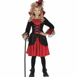 Disfraz Vampiresa Rojo Midi 5-6 Años