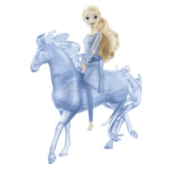 Disney Frozen 2 Elsa y Nokk Muñeca rubia con vestido y caballo de juguete 3 años (Mattel HLW58)