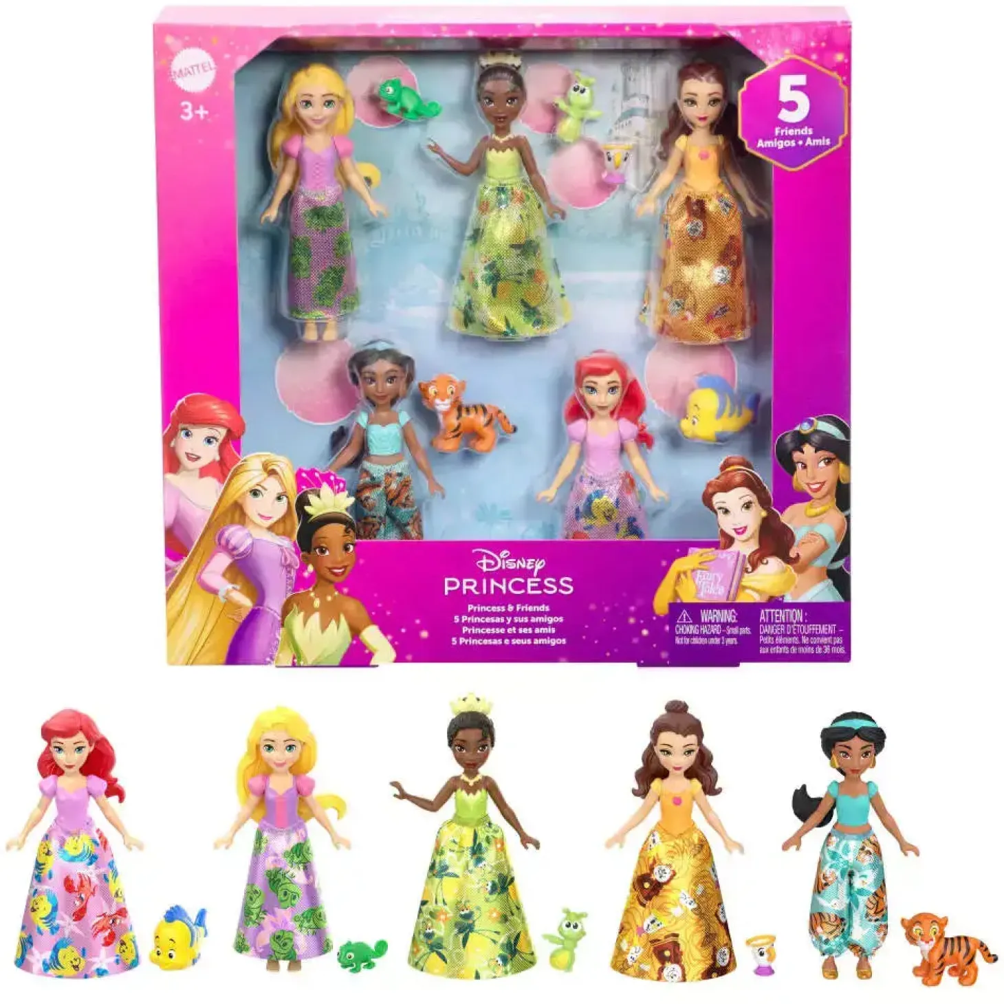 Disney Princesas y amigos Multipack de muñecas pequeñas - Juguete de Disney Princess